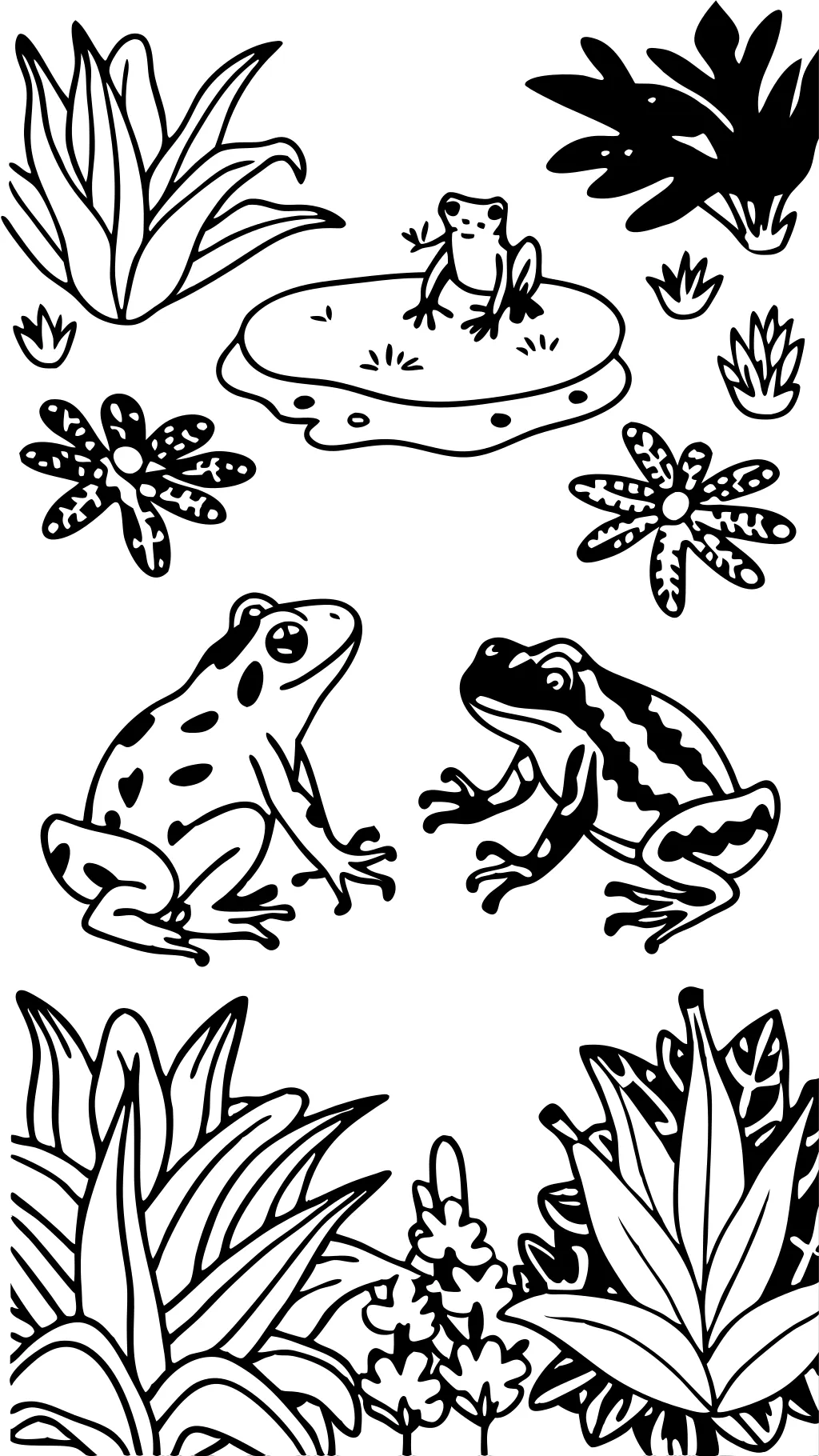 coloriages de grenouilles de fléchettes de poison